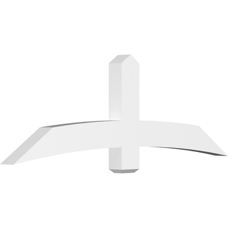 Ekena Millwork Bellingham Architectural Grade PVC Gable Bracket, 72"W x 24"H x 4"D x 6"F, 8/12 Pitch GBP072X24X0406BEL00